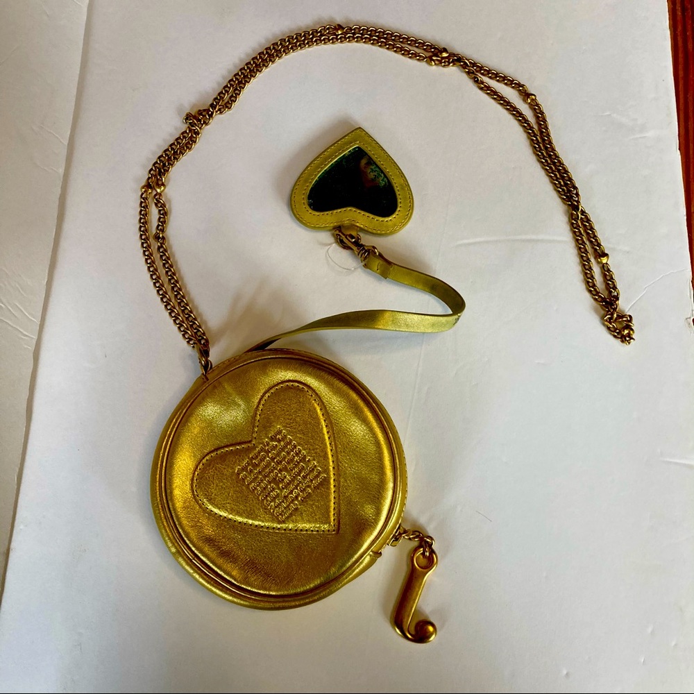 SOLD Juicy Couture Gold, Small Round Leather Handbag
